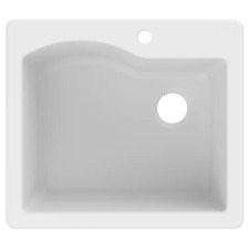 Quarza Drop-In/Undermount Granite Composite 25 In. 1-Hole Single Bowl Kitchen Si picture