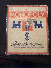 Vintage 1935 Parker Bros Original Monopoly Game Original Box&Original Instructio picture