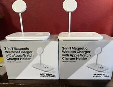 Best Buy 3-in-1 Wireless Charging Stand w/ Magsafe -TWO PACK (GENTLY USED) picture