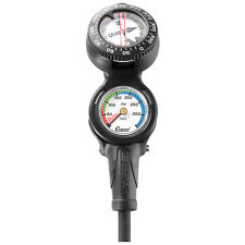 Used Cressi Console CP2 - Pressure Gauge and Compass for Scuba Diving - Imperial picture