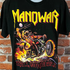Vintage Manowar Hell On Wheels T Shirt Power Metal Grunge Tee Unisex S-5Xl picture