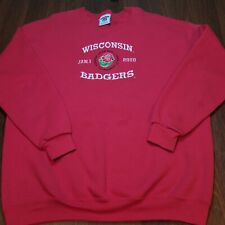 Vintage Y2K 2000 Wisconsin Badgers Rose Bowl Sweatshirt Mens XL Pullover Faded picture