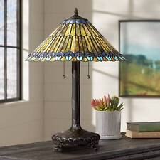 Tiffany Style Table Lamp Antique Bronze Stained Glass for Living Room Bedroom picture