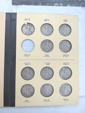 Walking Liberty Half Dollars 50c Set 1937-1947 34 Coins in Vintage Album Q2BB picture