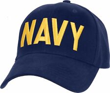 Rothco Navy Blue / Gold US Navy Hat Adjustable USN Embroidered Baseball Cap picture