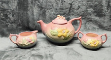 Hull Art Pottery Magnolia Matte Teapot, Creamer And Sugar Bowl - Great Condition picture