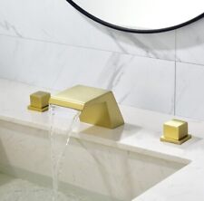 MONDAWE Bathroom Waterfall Faucet in Brushed Gold picture
