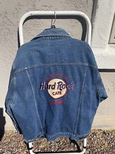 Vintage 90’s Hard Rock Cafe Orlando Denim Jean Jacket Vtg RARE Navy Blue XL picture