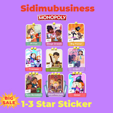Monopoly Go⭐⭐⭐All 1 Star 2 Star 3 Star Stickers ⚡Fast delivery⚡ Cheap🔥🔥🔥 picture