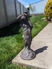 Vintage Roman Greek Goddess Maiden Statue Holding Vase Art Piece Figurine 23