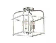 Savoy House Meridian 4-Light Polished Nickel Semi-Flush Mount Ceiling Light picture