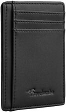 Travelambo Front Pocket Minimalist Leather Slim Wallet RFID Blocking Medium Size picture