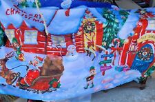 Merry Christmas North Pole Scene. Santa Elves Large Back Drop Banner. 68 x 45 picture
