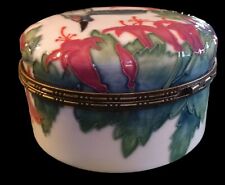 Vintage Benaya Porcelain Trinket Box ~ Hummingbird & Floral~Signed ~Benaya Jp'09 picture