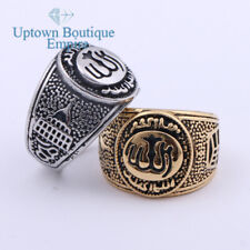 Muslim Allah Islamic Men's Gold Plated Stainless Steel Band Ring Size:8-13#AJI picture