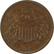 1867 Two Cent Piece XF EF Extremely Fine 2c Coin SKU:I14100 picture