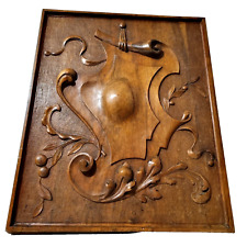 Scroll leaves parchment carving panel 17