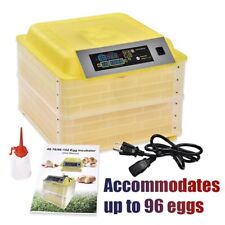 96 Eggs Digital Incubator Automatic Turning Temperature Control Chicken Duck New picture