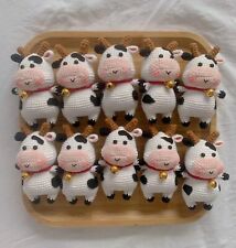 Handmade crochet small cow handicraft pendants cow picture