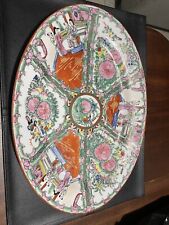 Hand Painted Early 19c Chinese Rose Medallion Oval Platter. Rare Mint Condition picture