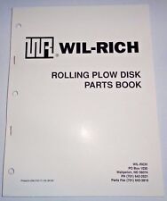 Wil-Rich RPN & RPN20 Series Rolling Plow Disk Parts Catalog Book Manual 1/95 picture