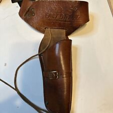 Vintage Hahn 45 Fast Draw Leather Holster With Belt Genuine Top Grain Cowhide picture
