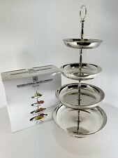 International Silver Company Silver Plated Four Tier Dessert Pedestal. Beautiful picture