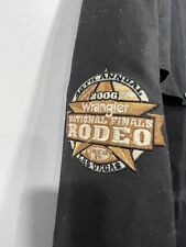HTF Wrangler 2006 National Finals Rodeo PRCA Jacket Mens L Black 100% Cotton picture