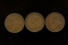 WORLD COINS GREAT BRITAIN 3 LARGE PENNYS 1928, 33, & 34  (2G465) picture