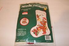 Needle Treasures Countless Cross Stitch Kit Christmas Stocking Teddy Bear 02828 picture