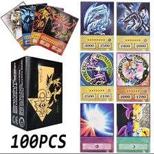YUGİOH 100Pcs Blue Eyes Dark Magician Exodia Obelisk RA Slifer Anime Style Cards picture