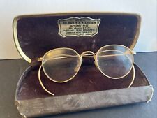 Antique Bausch & Lomb 12k Gold Filled Ful Vue Eye Glasses With Case picture