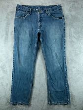 Registered Buddy Lee Lawton Dungarees VTG Jeans Mens 36x32 Blue Jeans Distressed picture