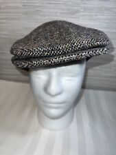 Vintage Hanna Hats Donegal Ireland Pure New Wool Tweed Newsboy Cap Irish Size L picture