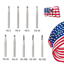 10pcs/Pack Dental Round Carbide Steel Drills Burs FG for High Speed Handpiece picture