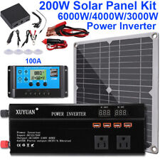 6000W Complete Solar Panel Kit Power Inverter Generator 100A Home Grid System picture