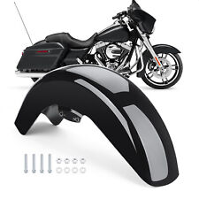Vivid Black Front Fender Fit For Harley Touring Touring Street Road Glide 14-23 picture