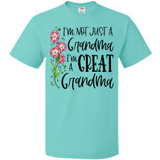 Inktastic I'm Not Just A Grandma, I'm A Great Grandma Flowers T-Shirt Family New picture
