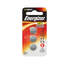 Energizer 357 Zero Mercury Silver Oxide Batteries 3 Pk  picture