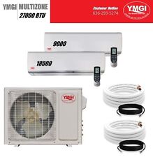 YMGI 27000 BTU 22 SEER 2 Zone Ductless Mini Split AC Heating and Cooling = picture
