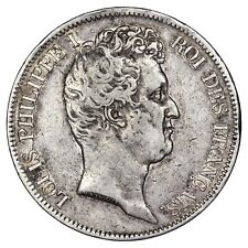 France Louis-Philippe 5 francs 1831 Q Silver Perpignan tête nue Tr.creux Coin picture