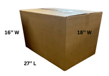 27 In L X 18 In W X 16 In D Large Moving Packing Shipping Box Heavy Duty 10 PACK picture