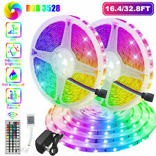 32FT Flexible 3528 RGB LED SMD Strip Light Remote Fairy Lights Room TV Party Bar picture