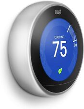 REPLACEMENT:Google Nest 3rd Generation Learning Stainless Steel Smart Thermostat picture
