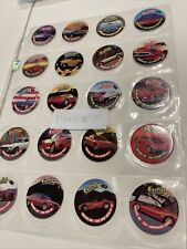 Lot of 20 Pogs Official Universal Cardboard Light Vintage Pristine Exotics Cars picture