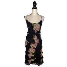 Vintage Betsey Johnson New York 100% Silk Floral Tier Mini Dress      Size: 4 picture