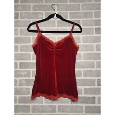 Apt9 Strech Vintage Y2K Red Velvet Lace Womens Tank Top Size Small picture