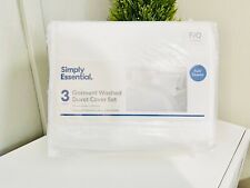 Simply Essential Garment Washed 3-Piece Full Queen Duvet Set in White picture