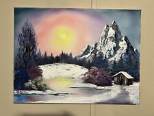 Original Oil Painting 18x24 “A Tale of Winter” Art/Landscape (Bob Ross Style) picture