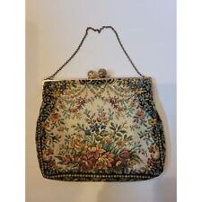Vintage French Walborg Tapestry Evening Bag 1940s tapestry purse 5.5 x 7 picture